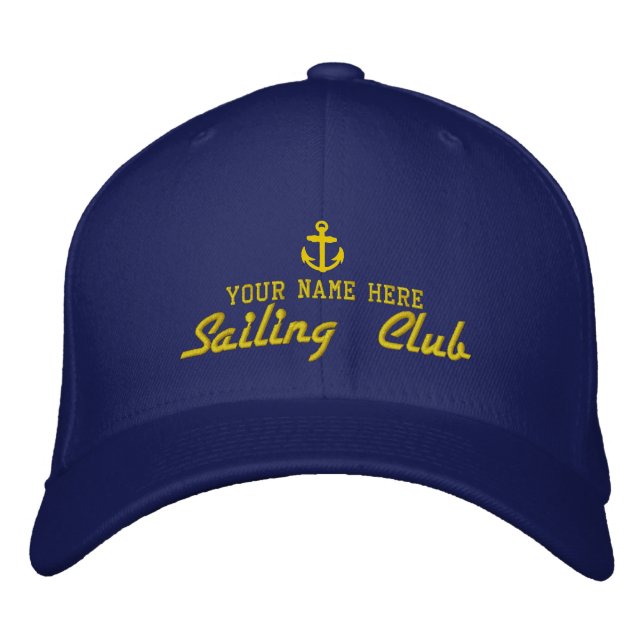 Sailing club yachting embroidered hat (Front)