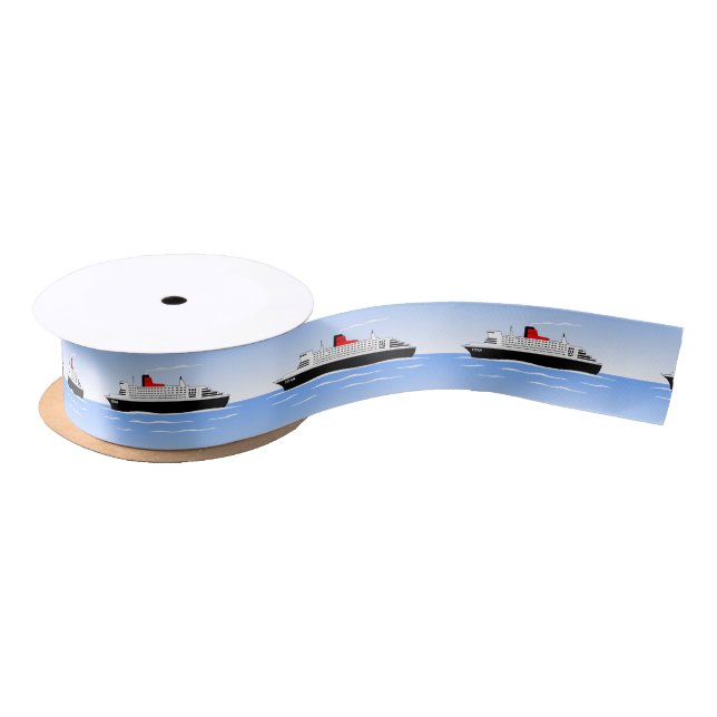 Sailing Cruise Ship Satin Ribbon (Spool)