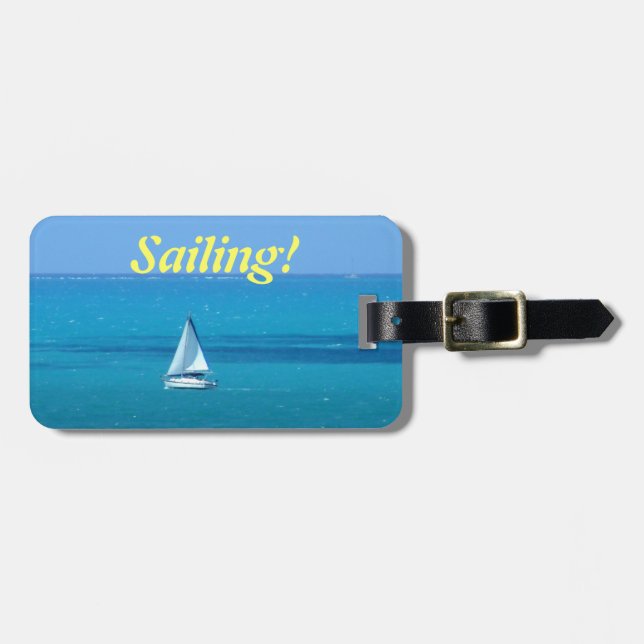 Sailing Custom Luggage Tag (Front Horizontal)