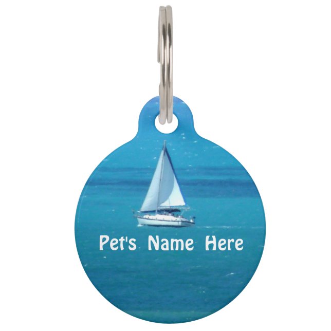 Sailing Custom Pet Tag (Front)