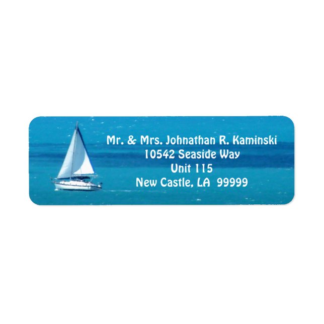 Sailing Custom Return Address Label (Front)