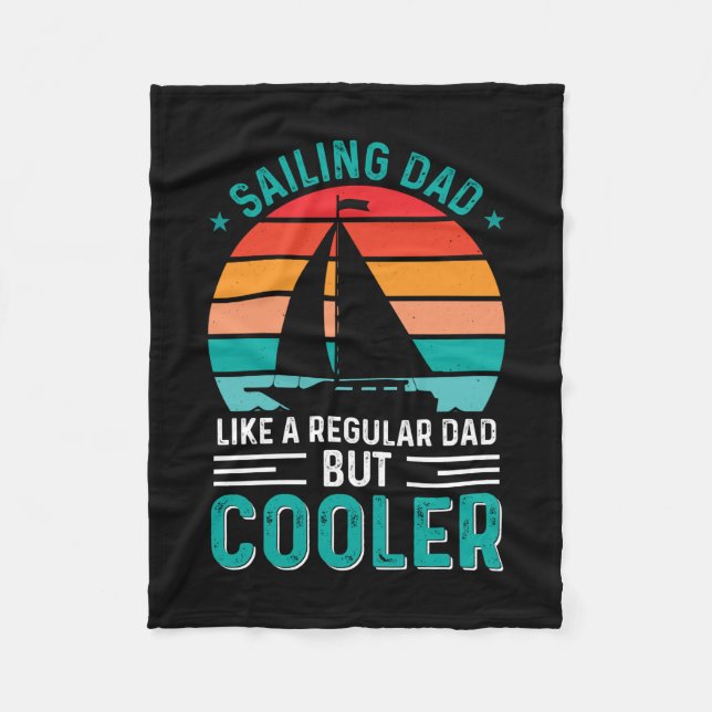 Sailing Dad Fleece Blanket (Front)