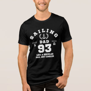 Sailing Dad Funny Boating Established 1993 Tri-Blend Shirt
