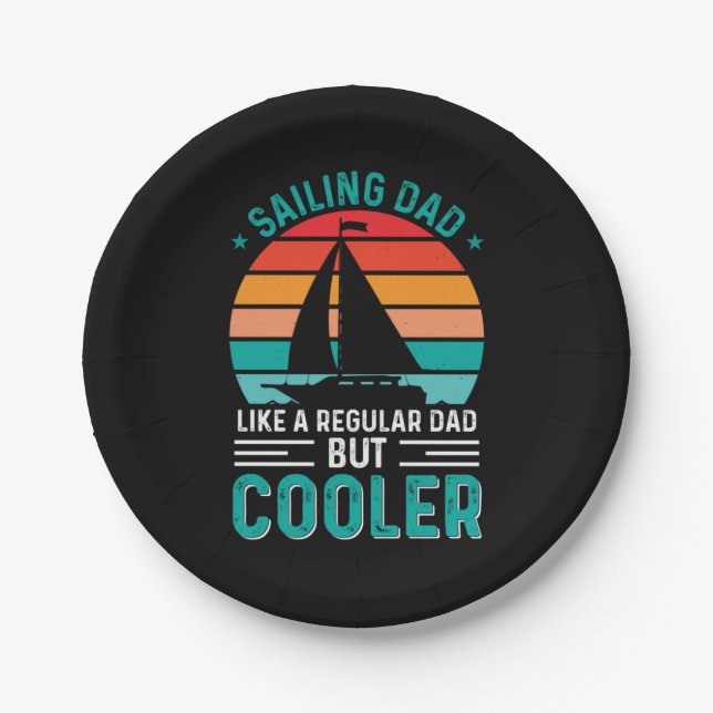 Sailing Dad Paper Plate (Front)
