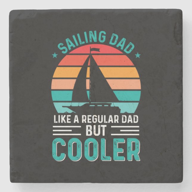 Sailing Dad Stone Coaster (Front)