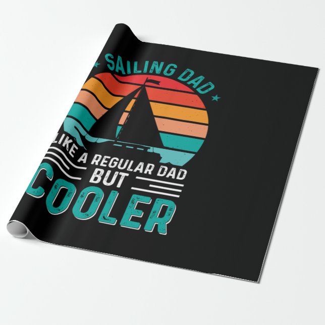 Sailing Dad Wrapping Paper (Unrolled)
