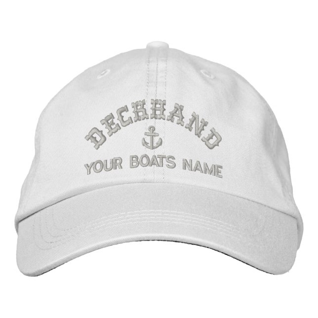 Sailing deckhand embroidered hat (Front)