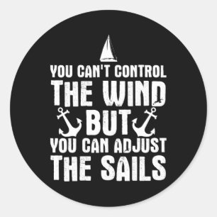 Sailing Design For Men Women Sailor Boating Captai Classic Round Sticker