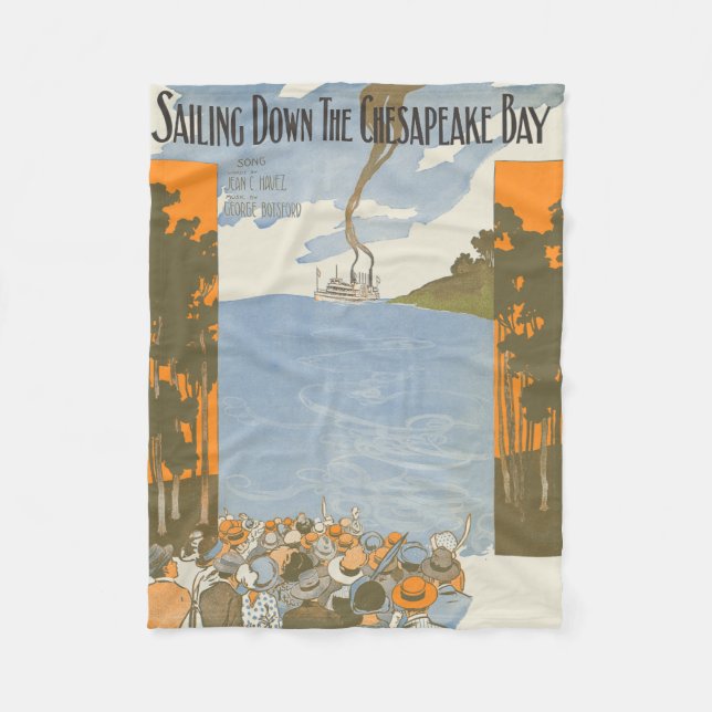 Sailing Down the Chesapeake Bay Fleece Blanket (Front)