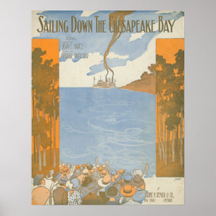Sailing Down the Chesapeake Bay Poster