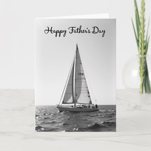 Sailing Fathers Day Picture Card (Front)