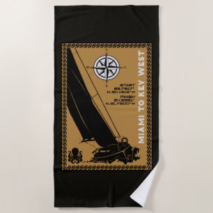 Sailing Florida Miami Key West Beach Towel