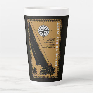 Sailing Florida Miami Key West Latte Mug