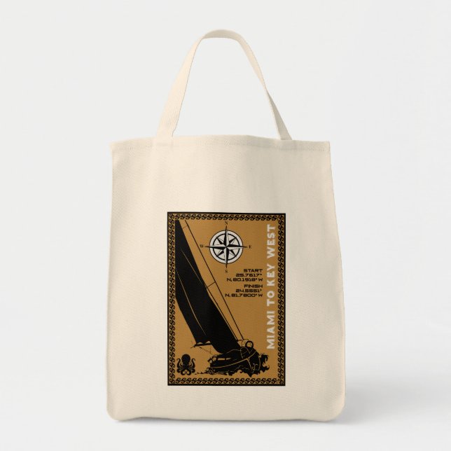 Sailing Florida Miami Key West Tote Bag (Front)