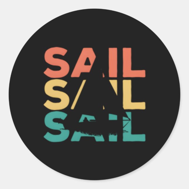Sailing For Sailors Skippers Classic Round Sticker (Front)