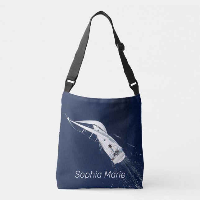 Sailing Freedom Bird's Eye View Crossbody Bag (Front)