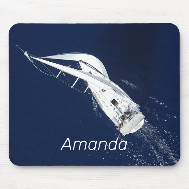 Sailing Freedom Bird's Eye View Mouse Pad (Front)