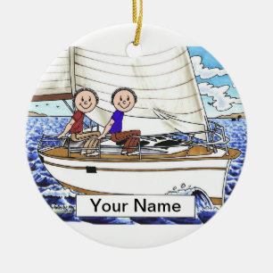 Sailing Friends - Male & Male Ceramic Ornament