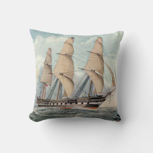 Sailing Frigate Duncan Dunbar Cushion