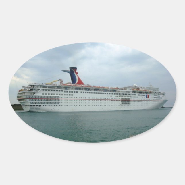 Sailing from Port Canaveral Oval Sticker (Front)