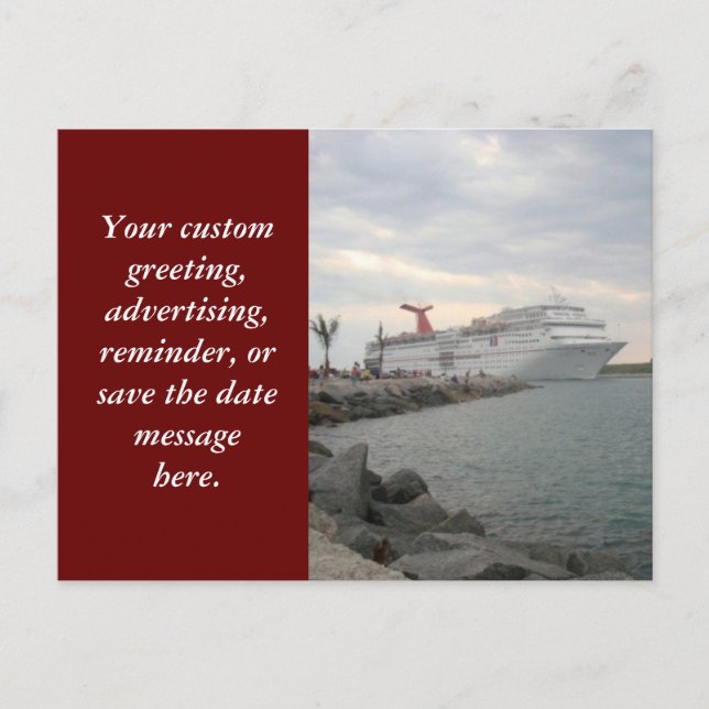 Sailing from Port Canaveral Postcard (Front)