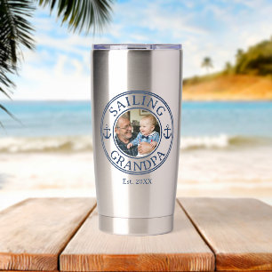 Sailing Grandpa Year Established Photo Insulated Tumbler
