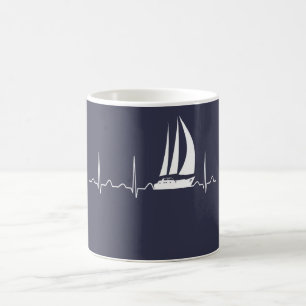 Sailing Heartbeat Coffee Mug