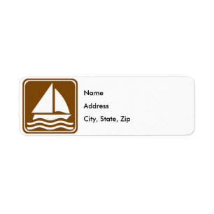 Sailing Highway Sign Return Address Label