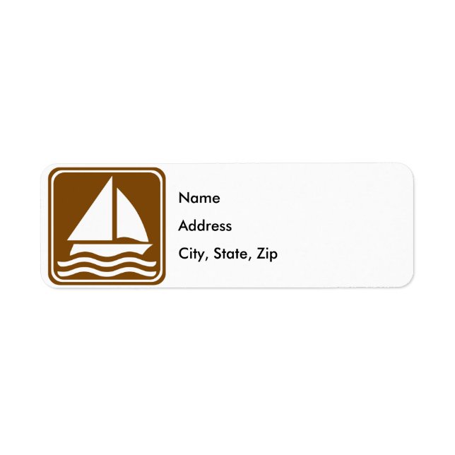 Sailing Highway Sign Return Address Label (Front)
