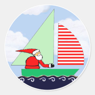 Sailing Holiday Gift Classic Round Sticker