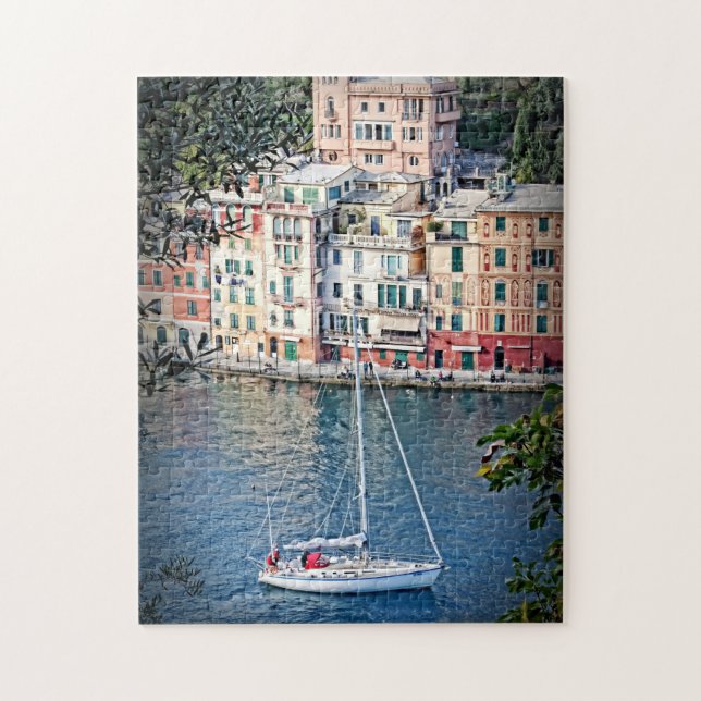 Sailing Holiday in Portofino Italy - 11x14 -252 pc Jigsaw Puzzle (Vertical)