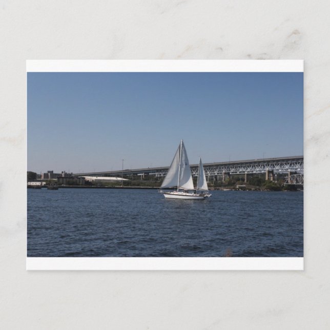 Sailing in beautiful Groton CT Postcard (Front)