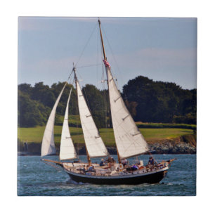 Sailing In Newport, Rhode Island, USA Ceramic Tile