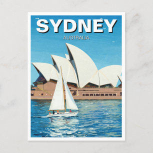Sailing in Sydney Australia Travel Postcard