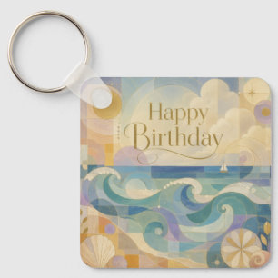 Sailing into a New Year Key Ring