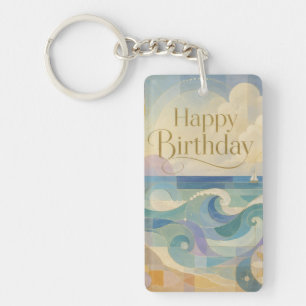 Sailing into a New Year Key Ring