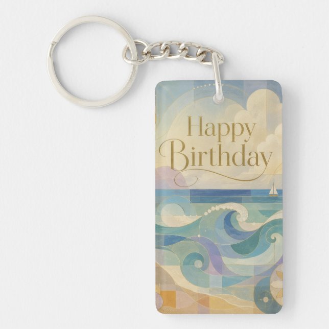 Sailing into a New Year Key Ring (Front)