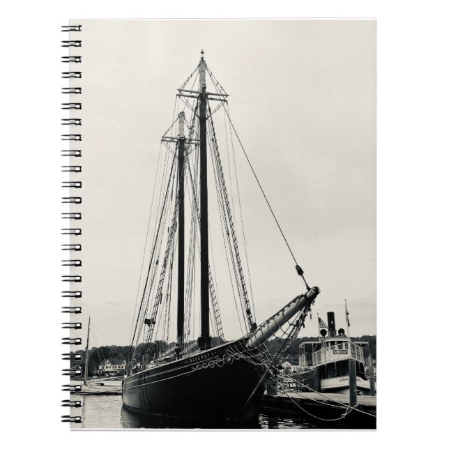 Sailing into History Tall Ship  Notebook (Front)