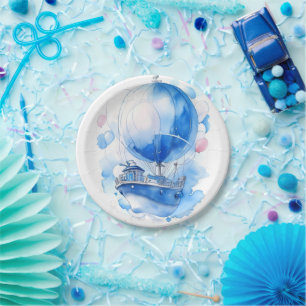 Sailing into Parenthood: Nautical Boy Baby Shower Paper Plate