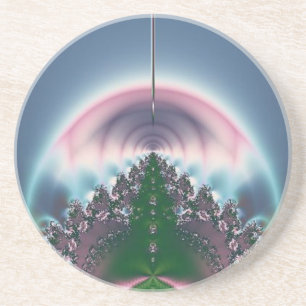 Sailing Into Pink Tunnel Abstract Coaster