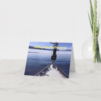 "Sailing into Retirement" Sail Boat Card