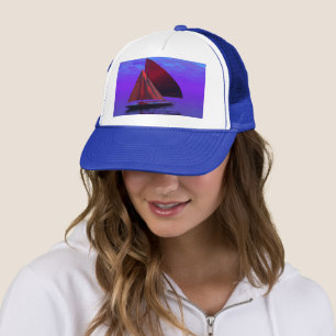 Sailing into the blue trucker hat