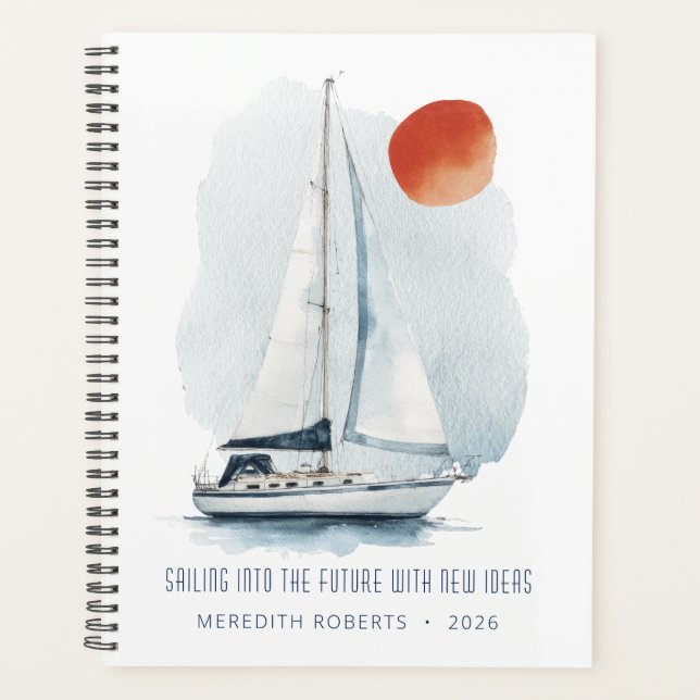 Sailing into the Future Personalised 2026 Planner (Front)