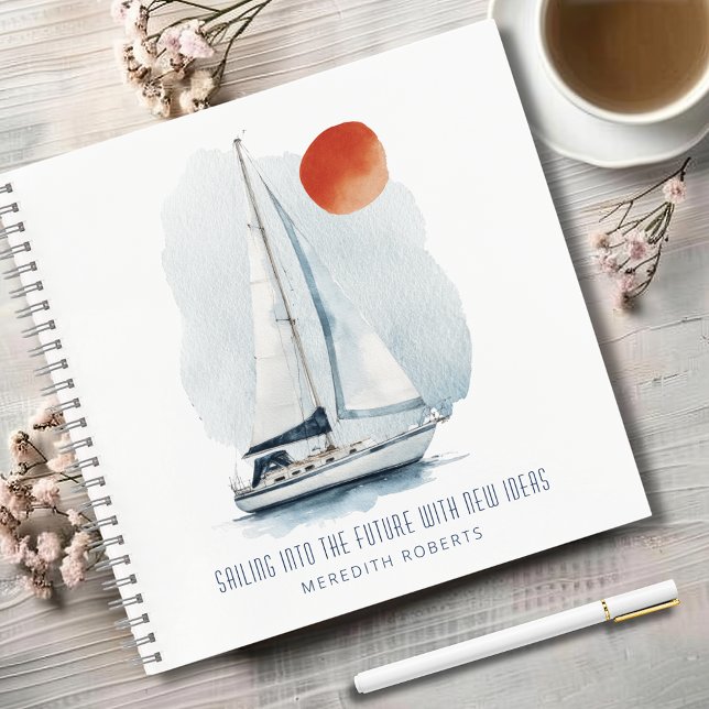 Sailing into the Future Personalised New Ideas Notebook (Nautical Sailing into the Future Personalized New Ideas Notebook)