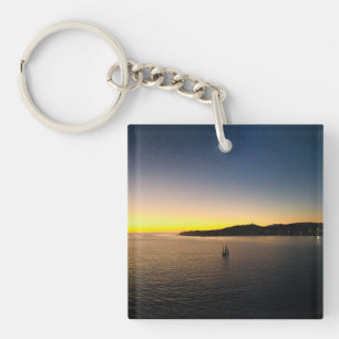 Sailing into the Horizon Colour Photography Key Ring