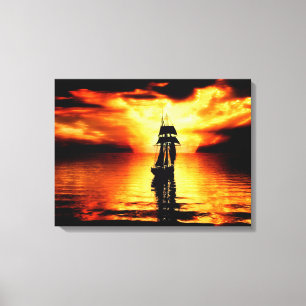 Sailing into the Sunset Canvas Print