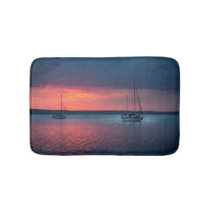 Sailing Into The Sunset   Cienfuego, Cuba Bath Mat