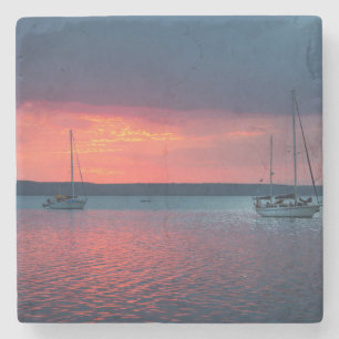 Sailing Into The Sunset Cienfuego, Cuba Stone Coaster