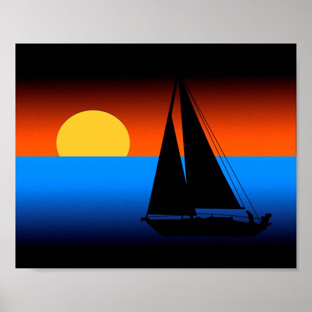 Sailing Into The Sunset Print (Front)