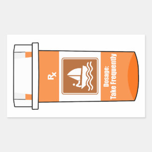 Sailing Is My Drug Rectangular Sticker